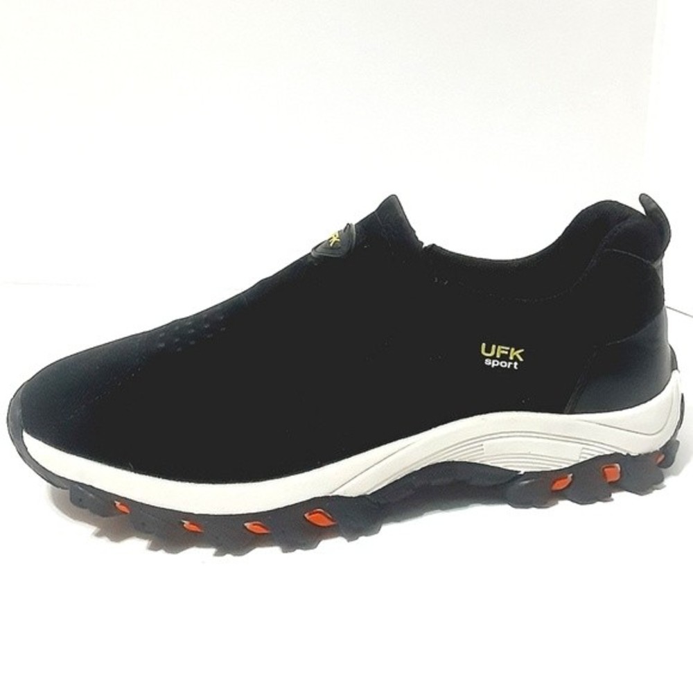 UFK Sport Men’s Black Faux Suede Slip-On Comfort Sneakers US10 Casual Streetwear